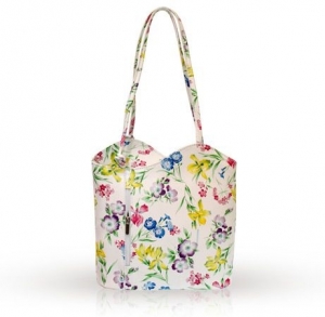 Handtasche Maio (Blumen weiß)